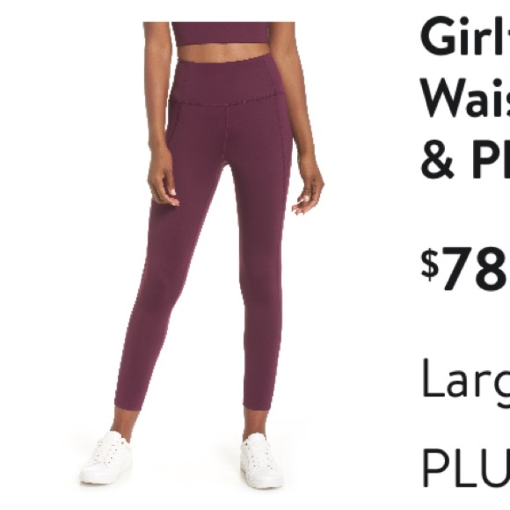 Girlfriend Collective High Waist 7/8 Legging in Plum